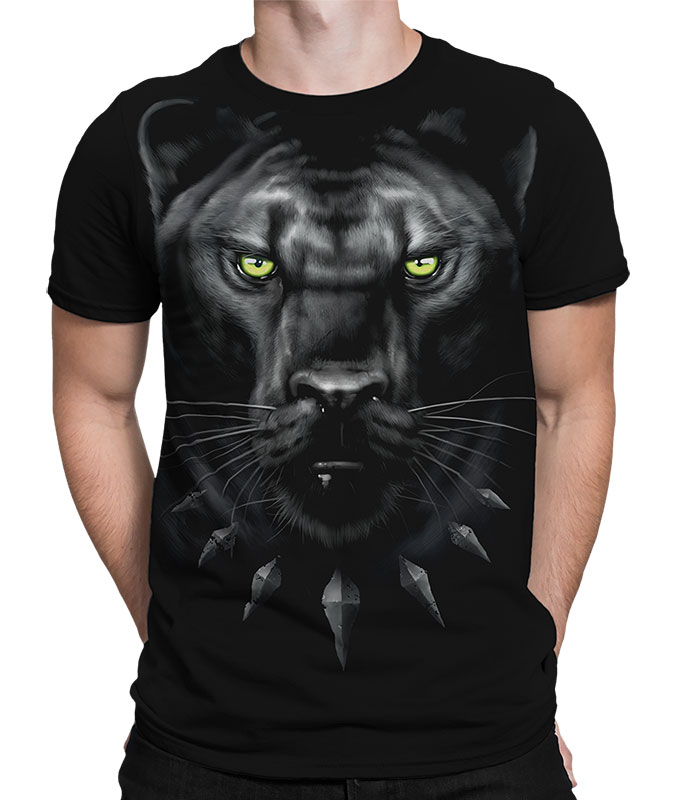 Liquid Blue Pánske bavlnené tričko King Panther Exotic Wildlife Veľkosť: M