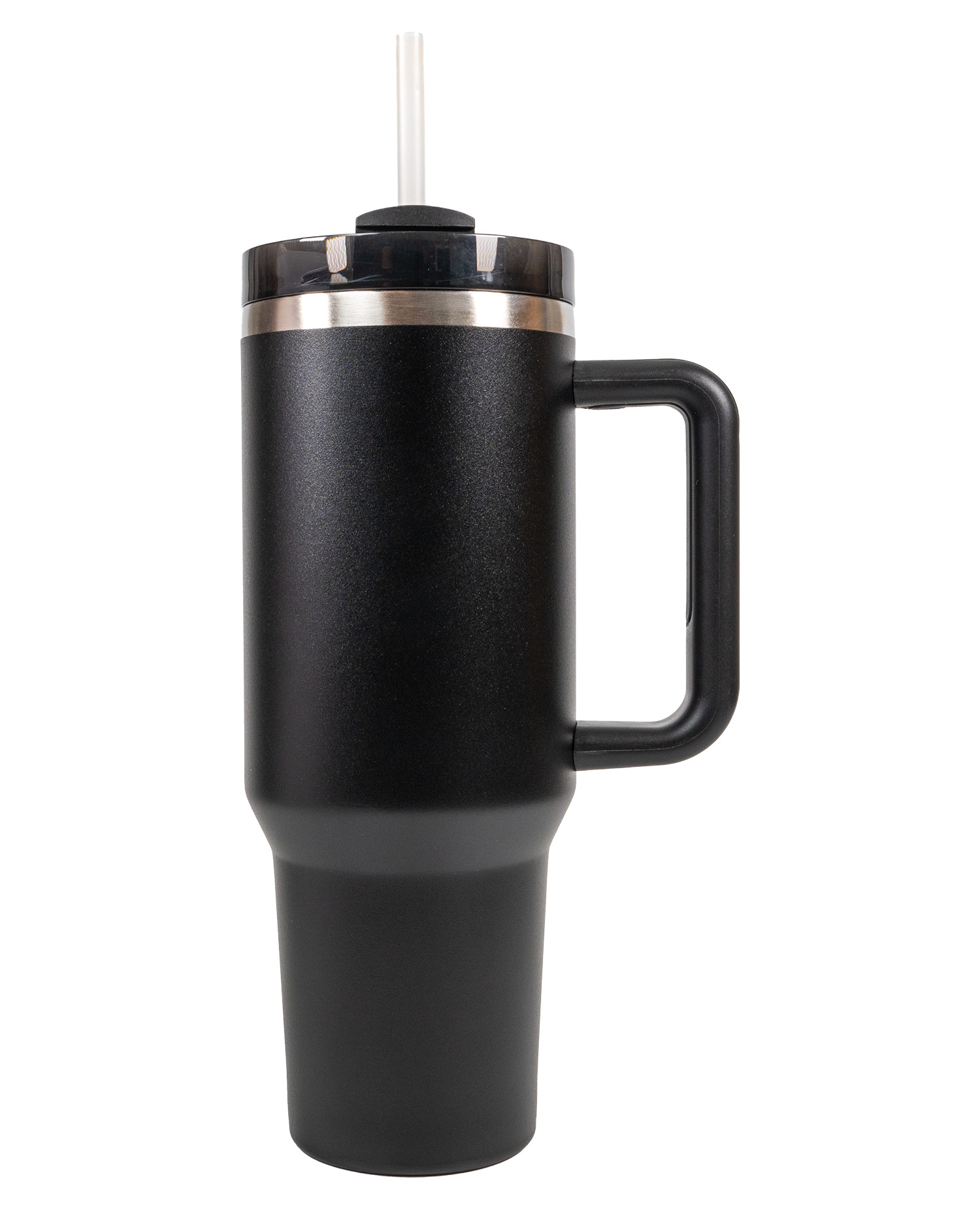 Štýlový termohrnček so slamkou - čierny - 1,18L
