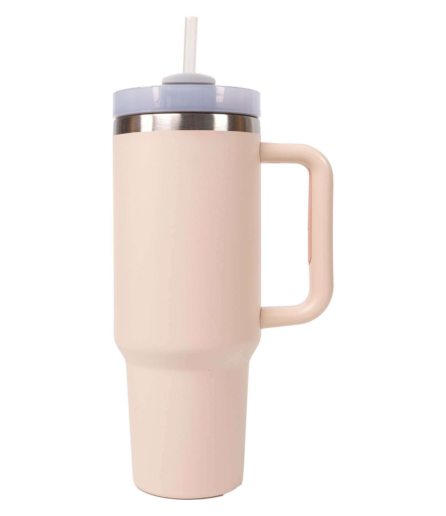 Štýlový termohrnček so slamkou - ružový - 1,18L