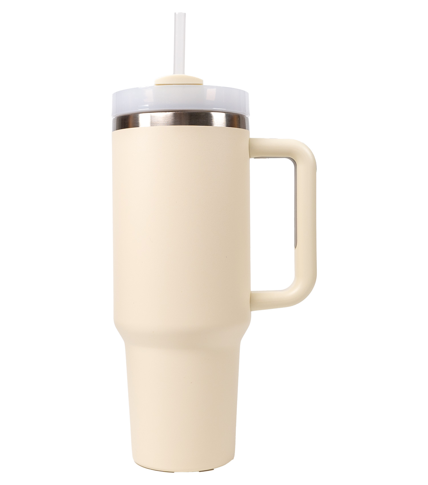 Štýlový termohrnček so slamkou - pieskový - 1,18L