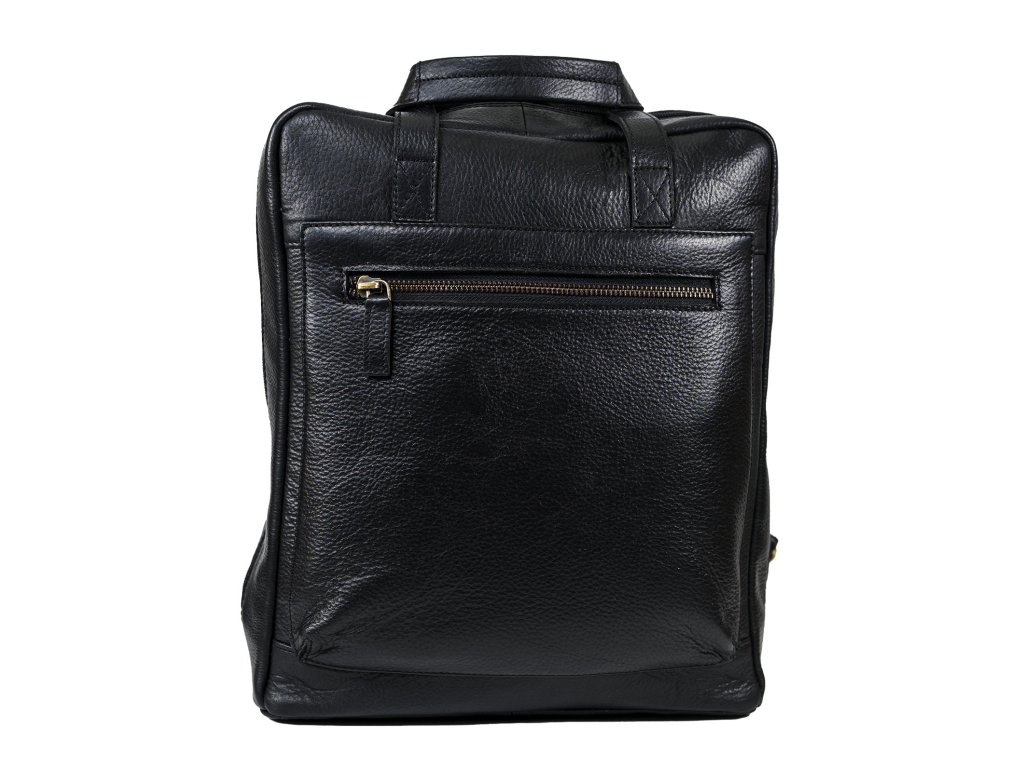 T.B.P. Unisex kožený batoh - 10 L - čierna