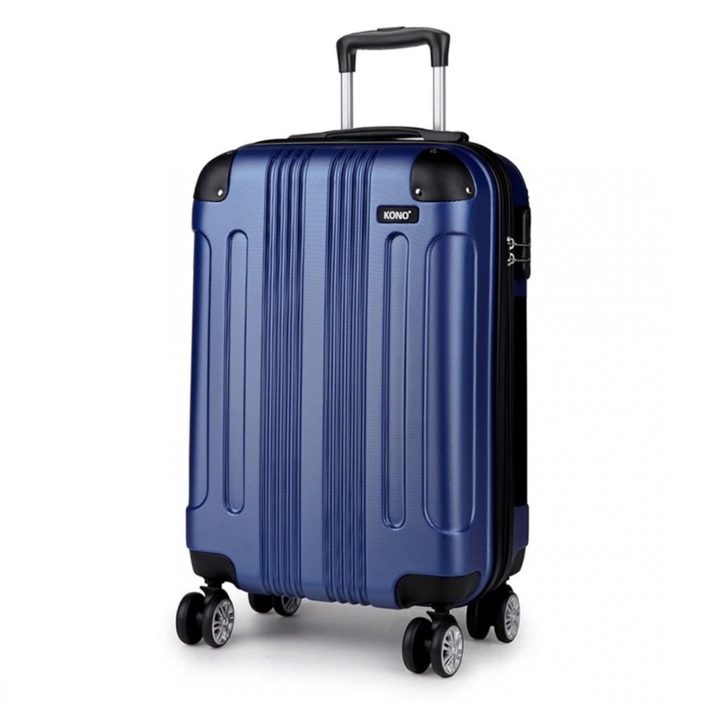 Cestovný kufor na kolieskach Kono ABS - 78L - navy