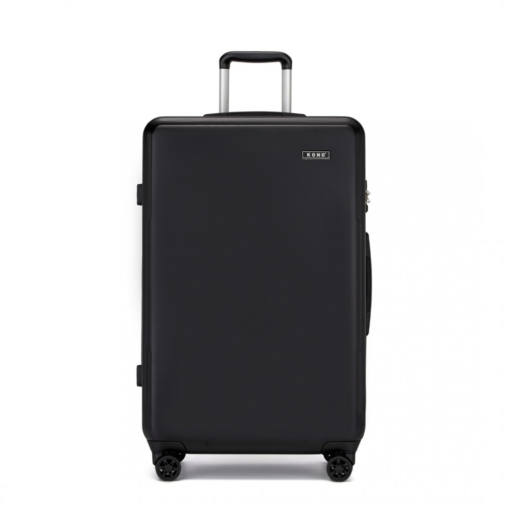 Veľký škrupinový kufor z ABS+PC - Kono - 92L - čierny