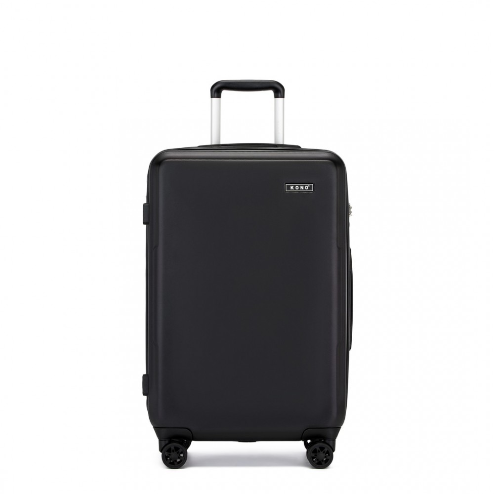 Stredný škrupinový kufor z ABS+PC - Kono - 60L - čierny