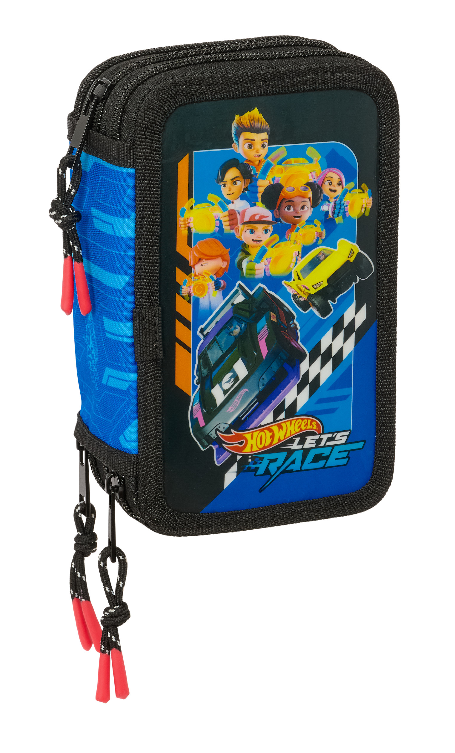 Trojkomorový peračník s príslušenstvom Safta Hot Wheels 
