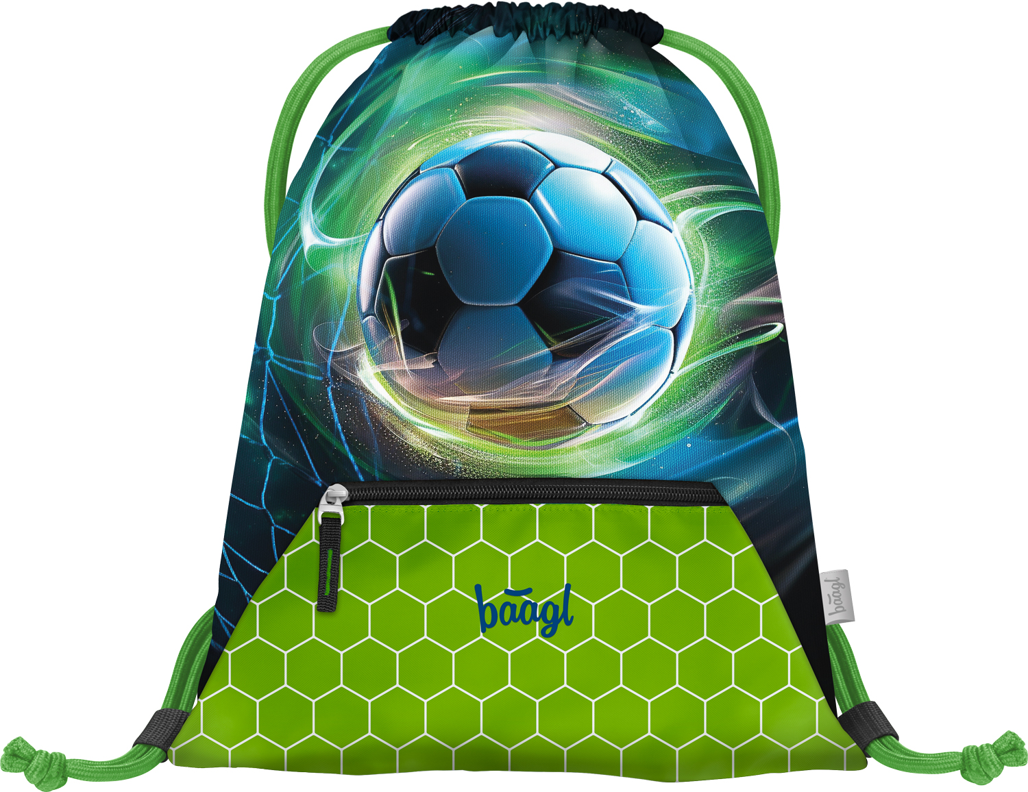 Školské vrecko s priehradkou na zips BAAGL Futbalová Lopta - 16,5 L