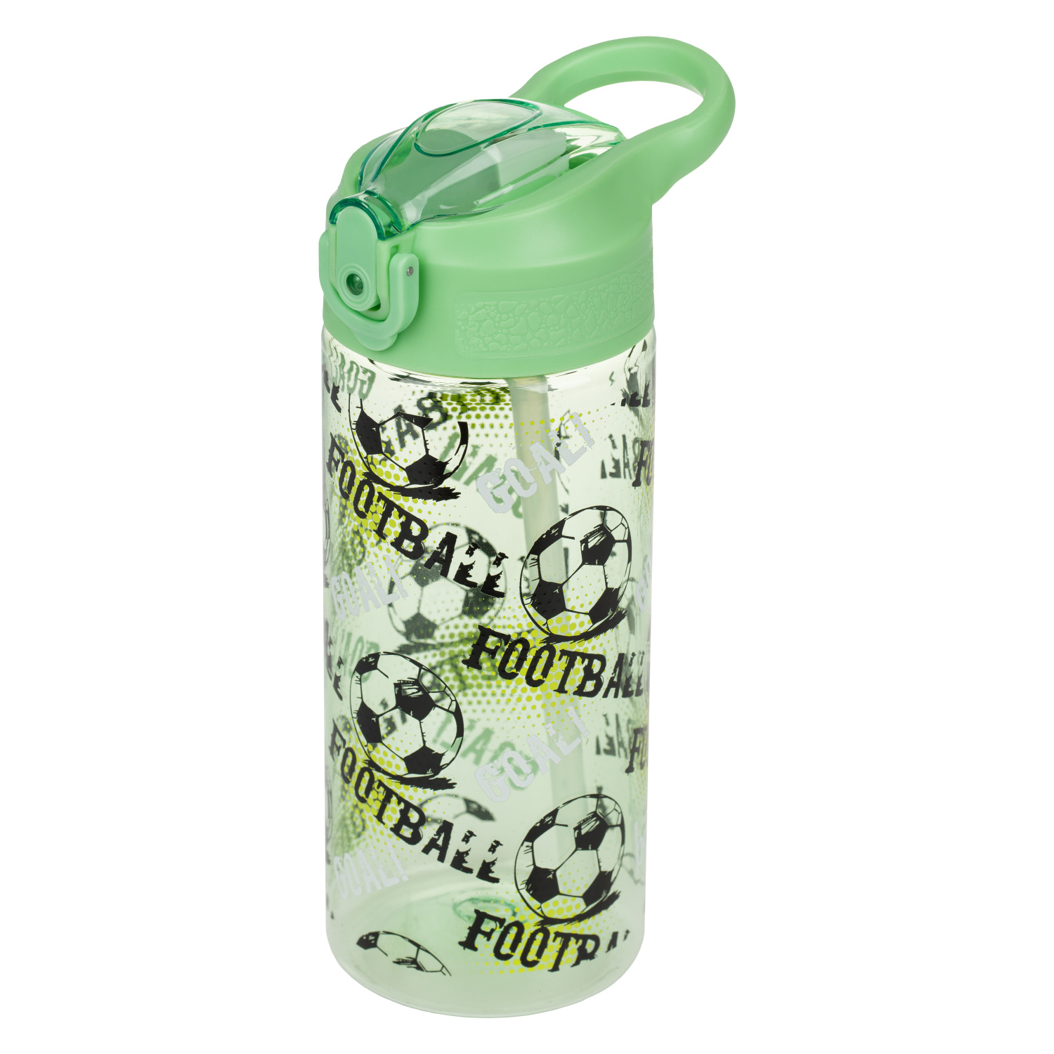 Tritánová fľaša na pitie so slamkou BAAGL Futbal, 500 ml