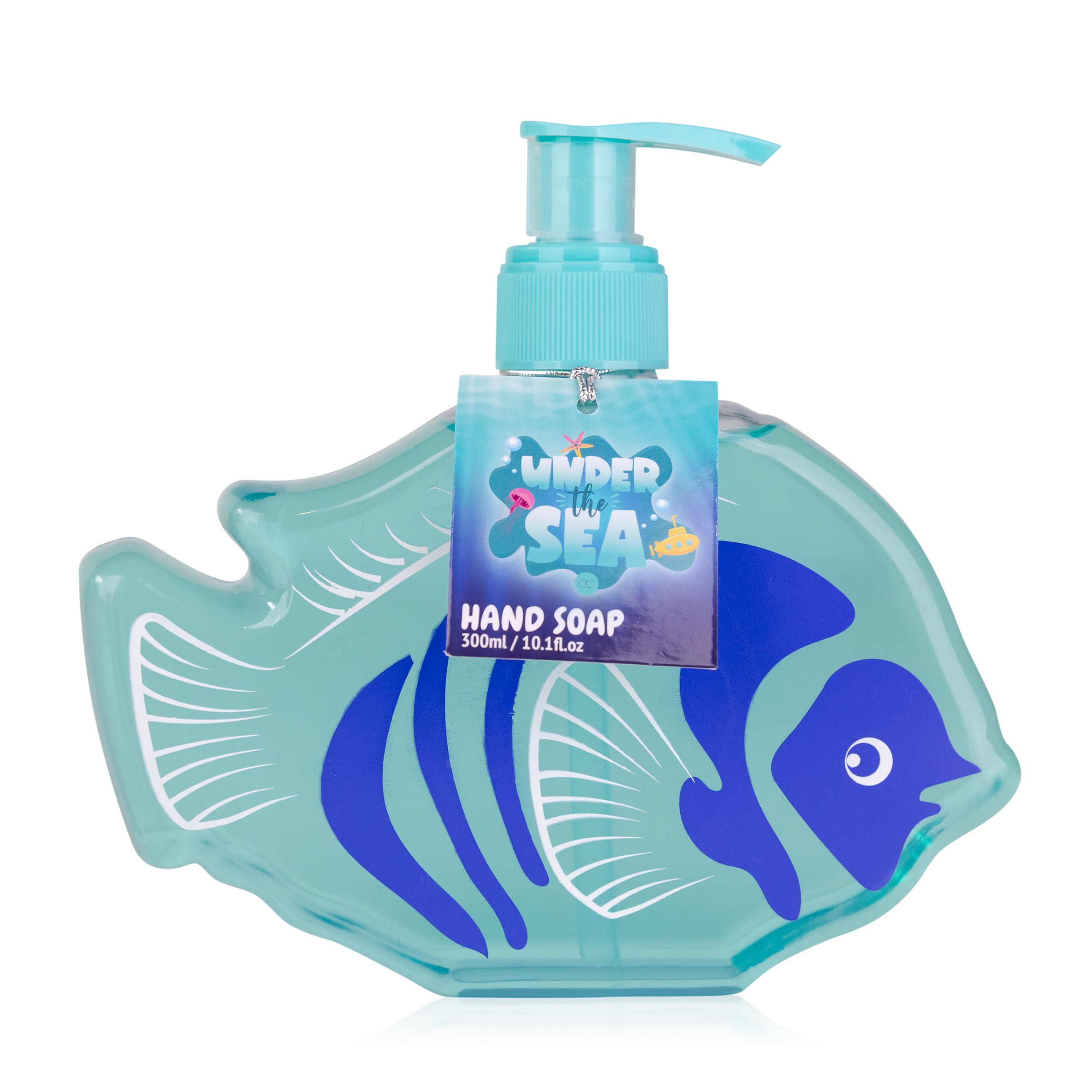 Detské mydlo na ruky UNDER THE SEA s pumpičkou v tvare ryby - ACCENTRA - 300ml