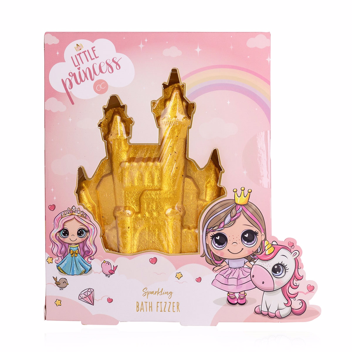 FIZZER 150g LITTLE PRINCESS ve tvaru hradu včetně dárkové krabičky ACCENTRA