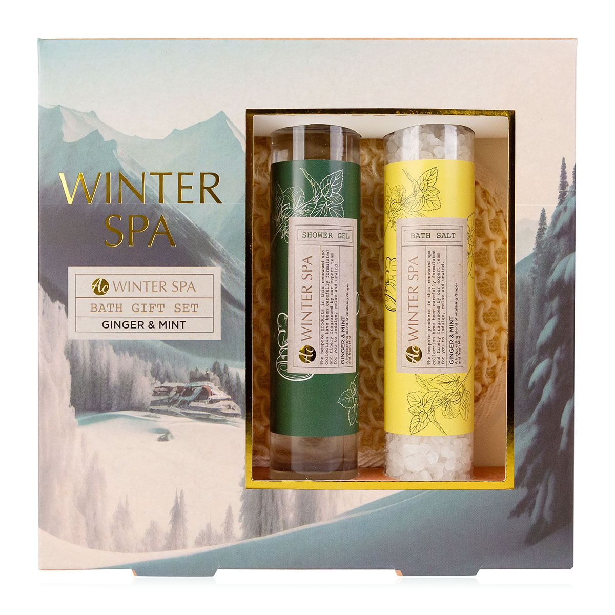 Kúpeľový set WINTER SPA so sisalovou masážnou žinkou - ACCENTRA