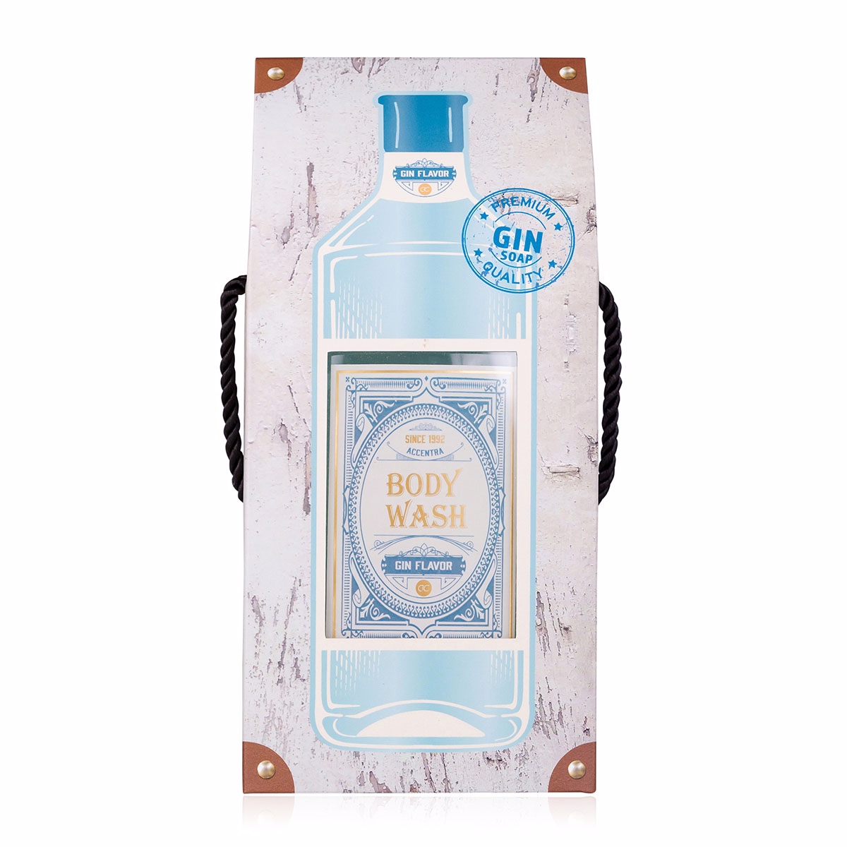 Pánsky sprchový gél 400ml GIN FLAVOR MEN CLASSICS v darčekovej krabičke v štýle ginu ACCENTRA