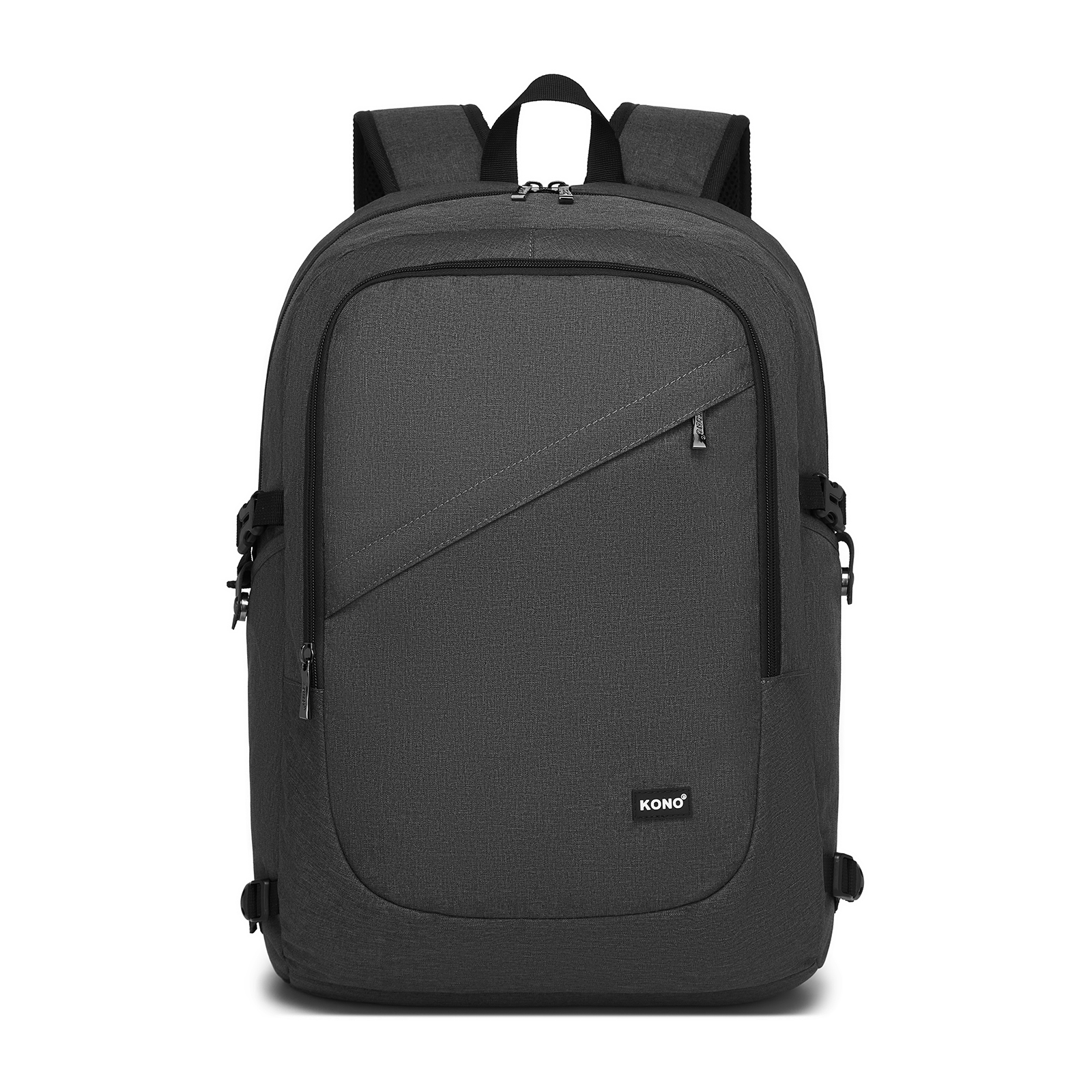 Moderný batoh na notebook 17,3" Kono 40 L - tmavosivý