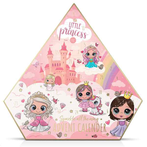 Accentra Adventný kalendár LITTLE PRINCESS v krabičke v tvare diamantu
