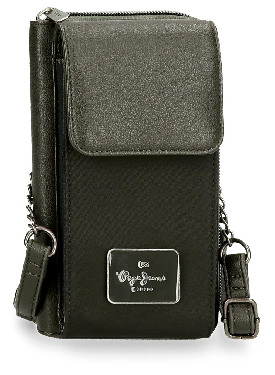 Crossbody peňaženka s vreckom na mobil Pepe Jeans Christine - zelená