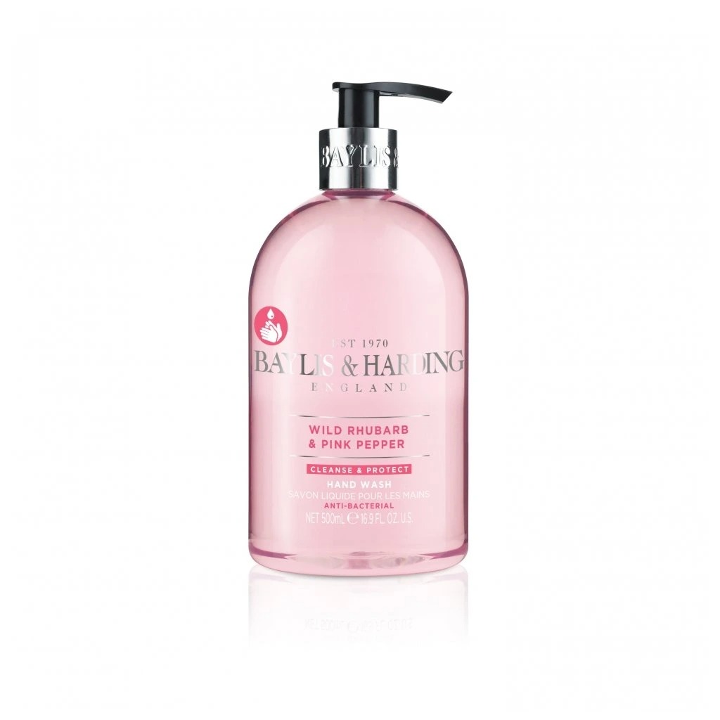 Antibakteriálne tekuté mydlo Rebarbora & Ružové korenie, 500 ml - Baylis & Harding
