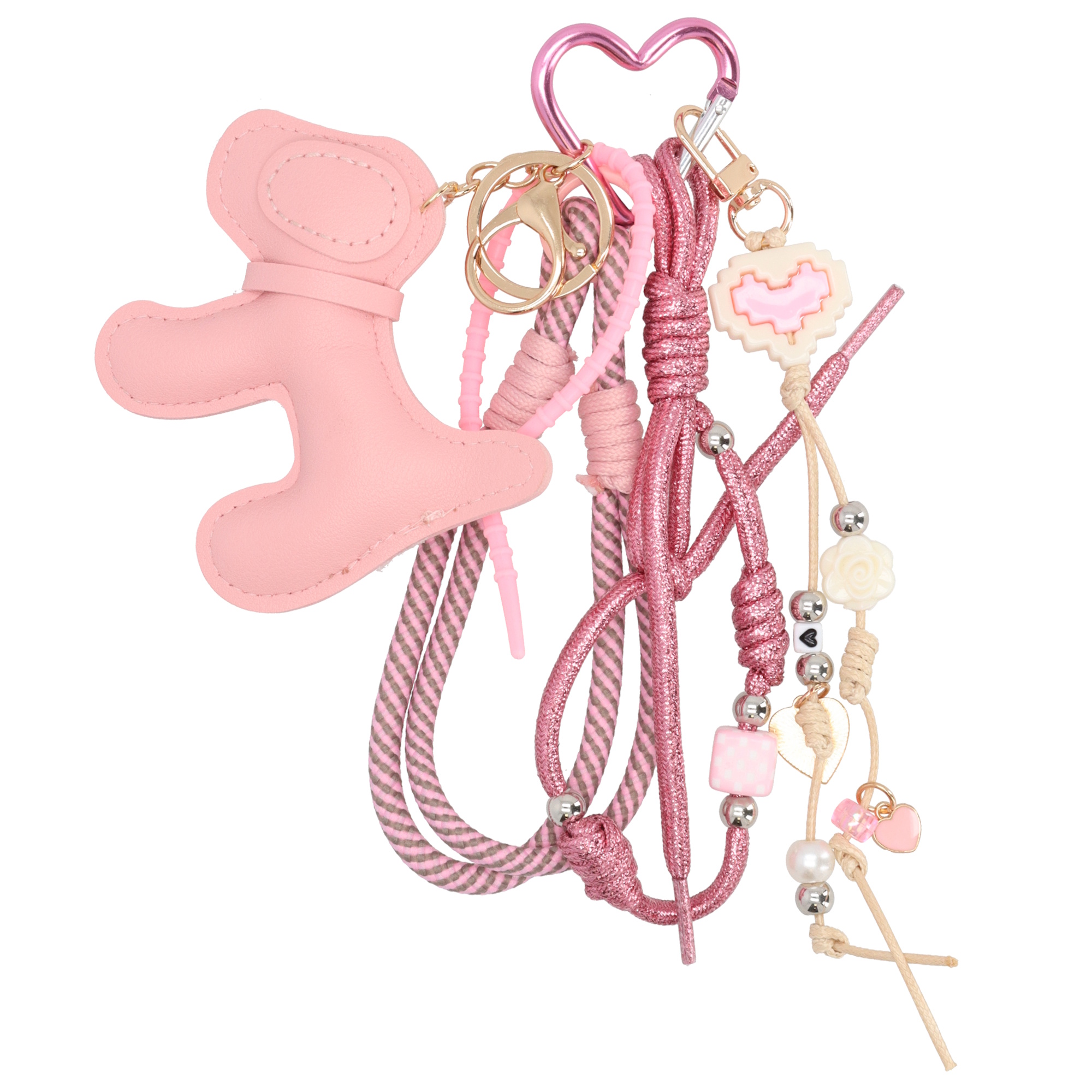 Štýlový prívesok Trendy Bag Charm - ružový