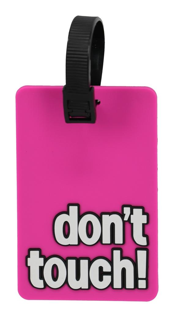 Menovka na batožinu Travelite PVC - ružová