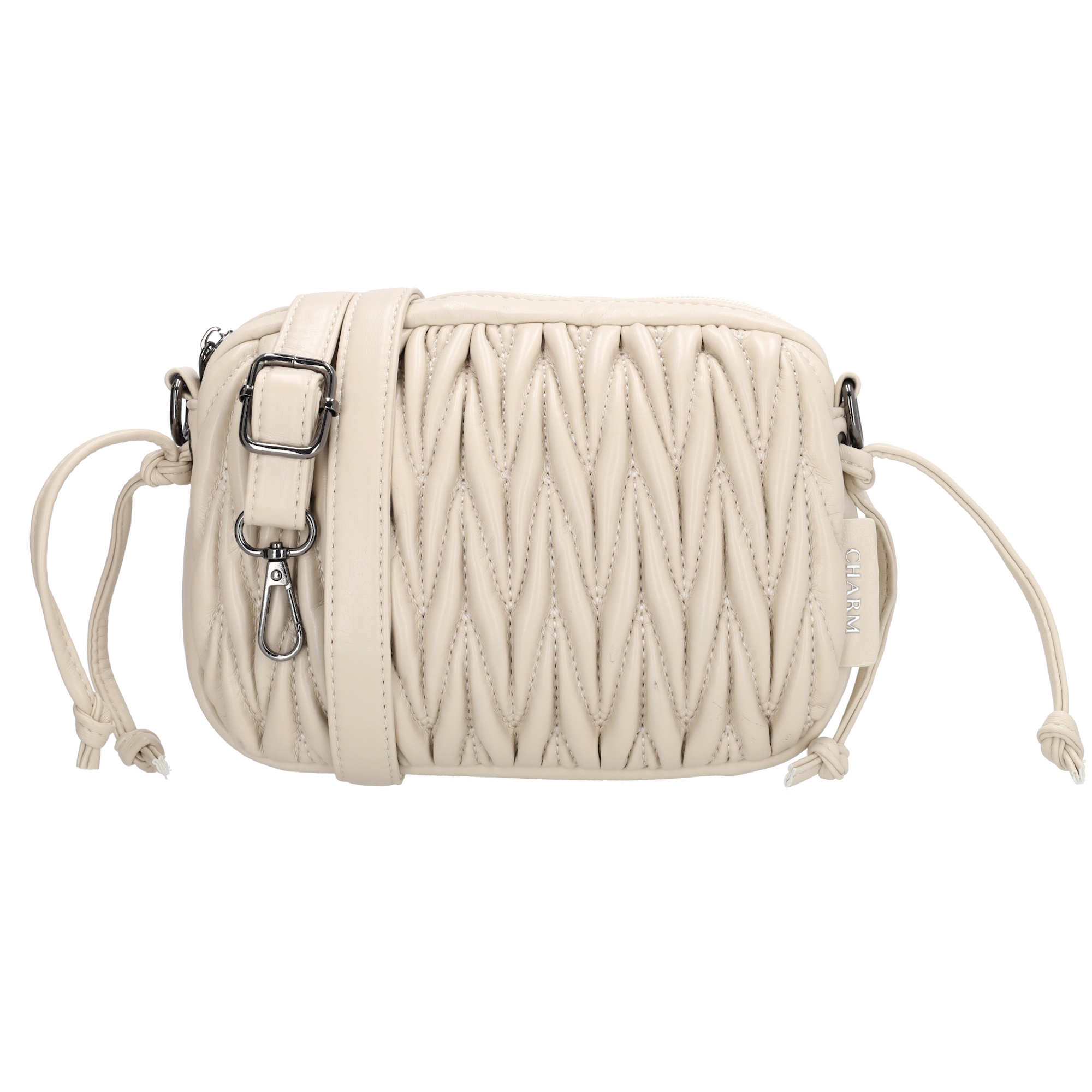 Dámska crossbody kabelka Charm London West End - béžová - 15x20 cm