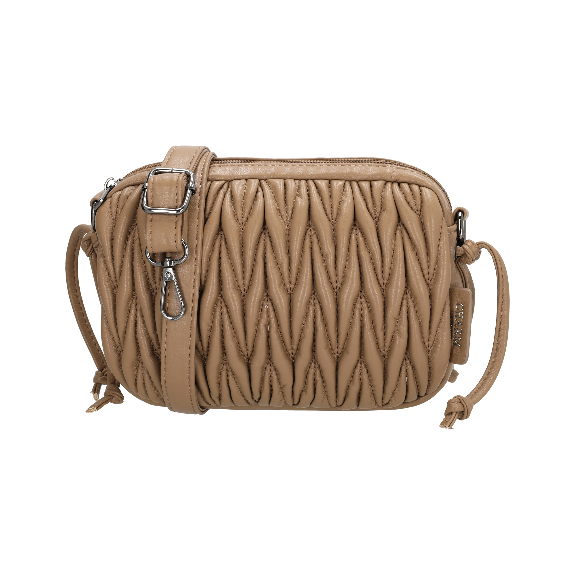 Dámska crossbody kabelka Charm London West End - mocha - 15x20 cm