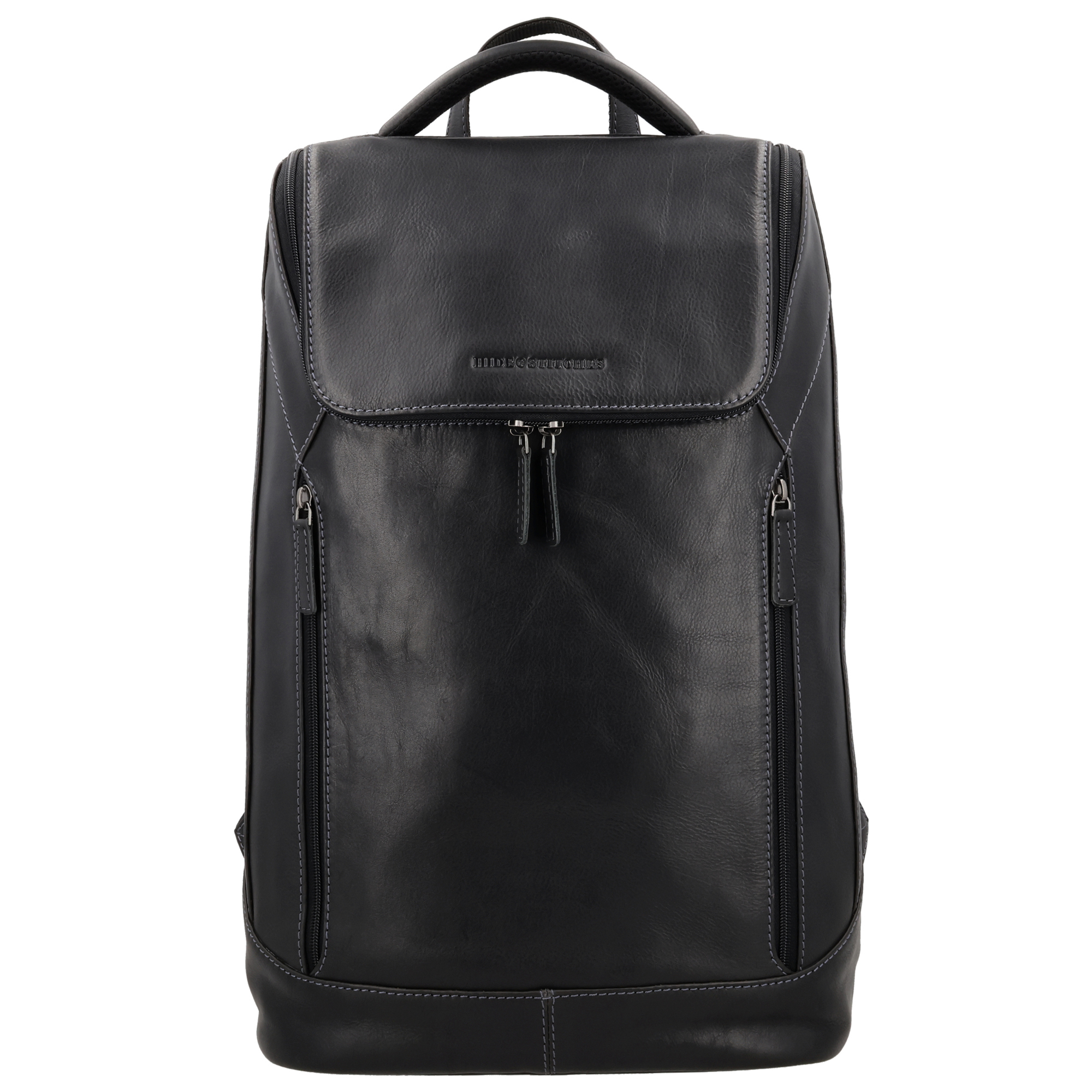 Kožený batoh Hide & Stitches Japura - 18,5 L - čierny - 46x29x14 cm