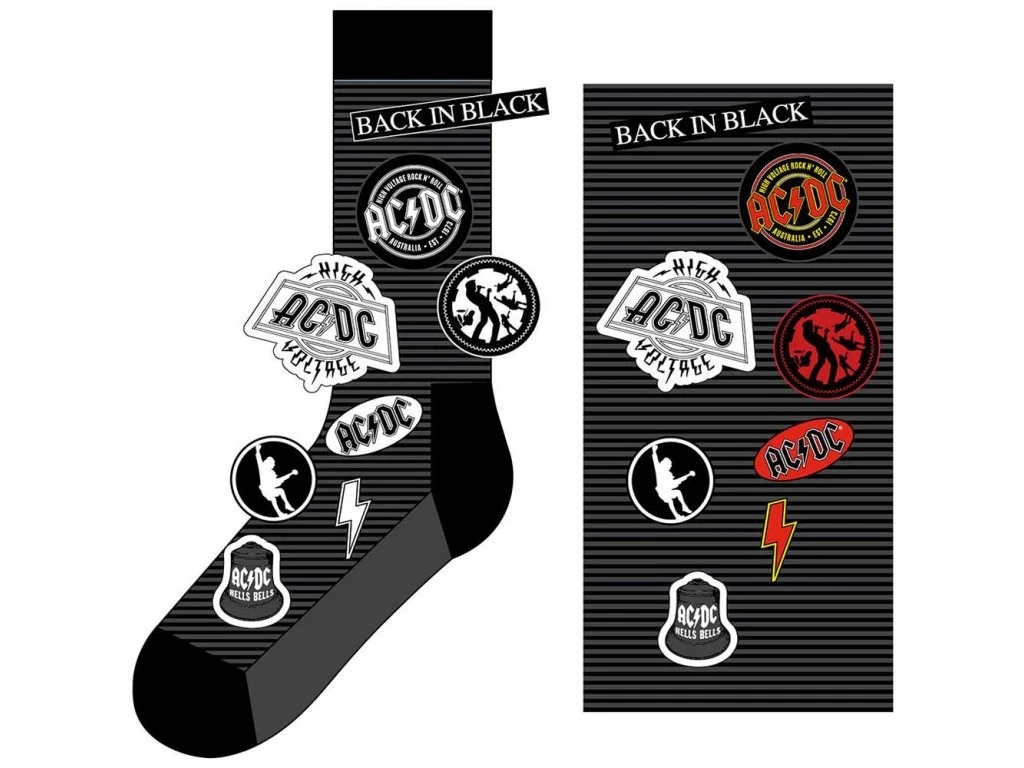 E-shop RockOff Ponožky AC/DC ICONS černé