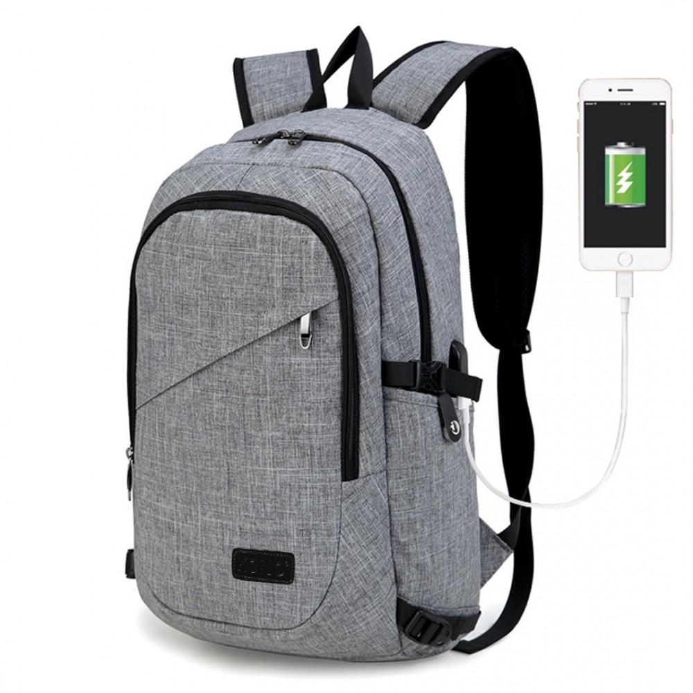 E-shop KONO Chytrý batoh novej generácie s USB portom - šedý