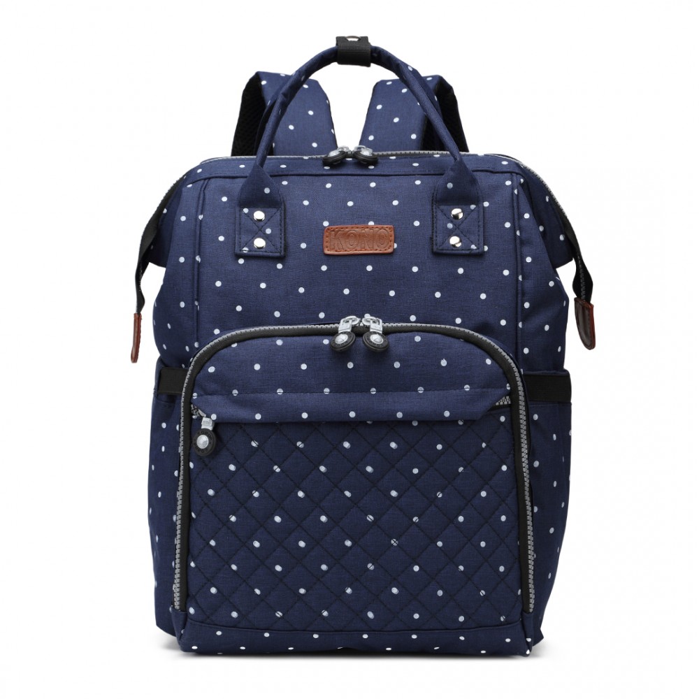 E-shop KONO Prebalovací batoh na kočík - modrý bodkovaný