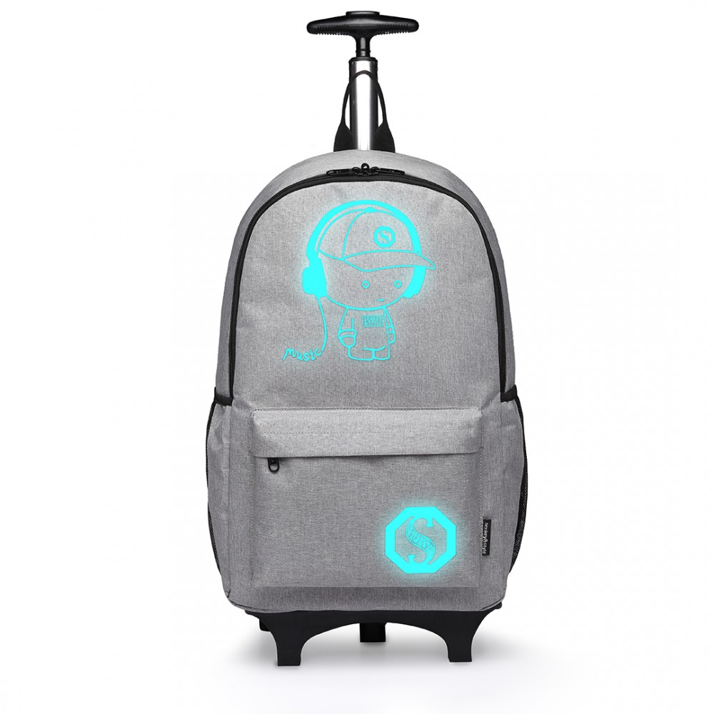 E-shop KONO Variabilný batoh na kolieskach - sivý