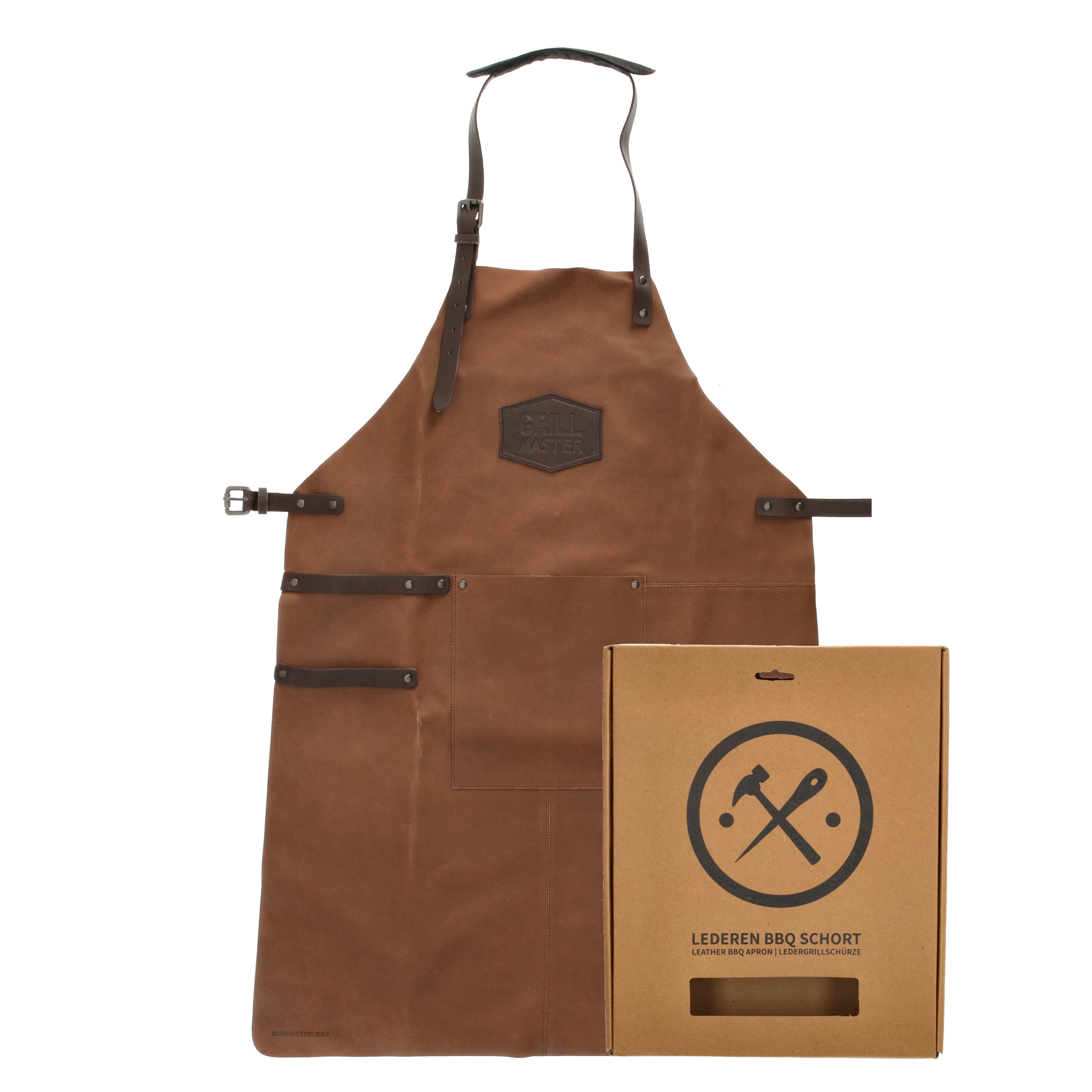 Old West Kožená Zástera pre milovníkov grilovania - Cognac