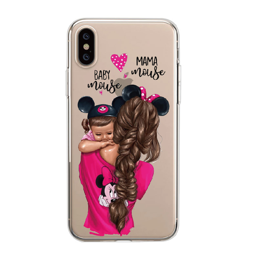 E-shop Cases Kryt na mobil Iphone - Mama Mouse Baby Mouse na mobil: iPhone 5/5S/SE