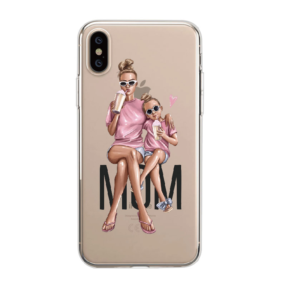 E-shop Cases Kryt na mobil Iphone - Mama s dcérkou a shakom na mobil: iPhone 5/5S/SE