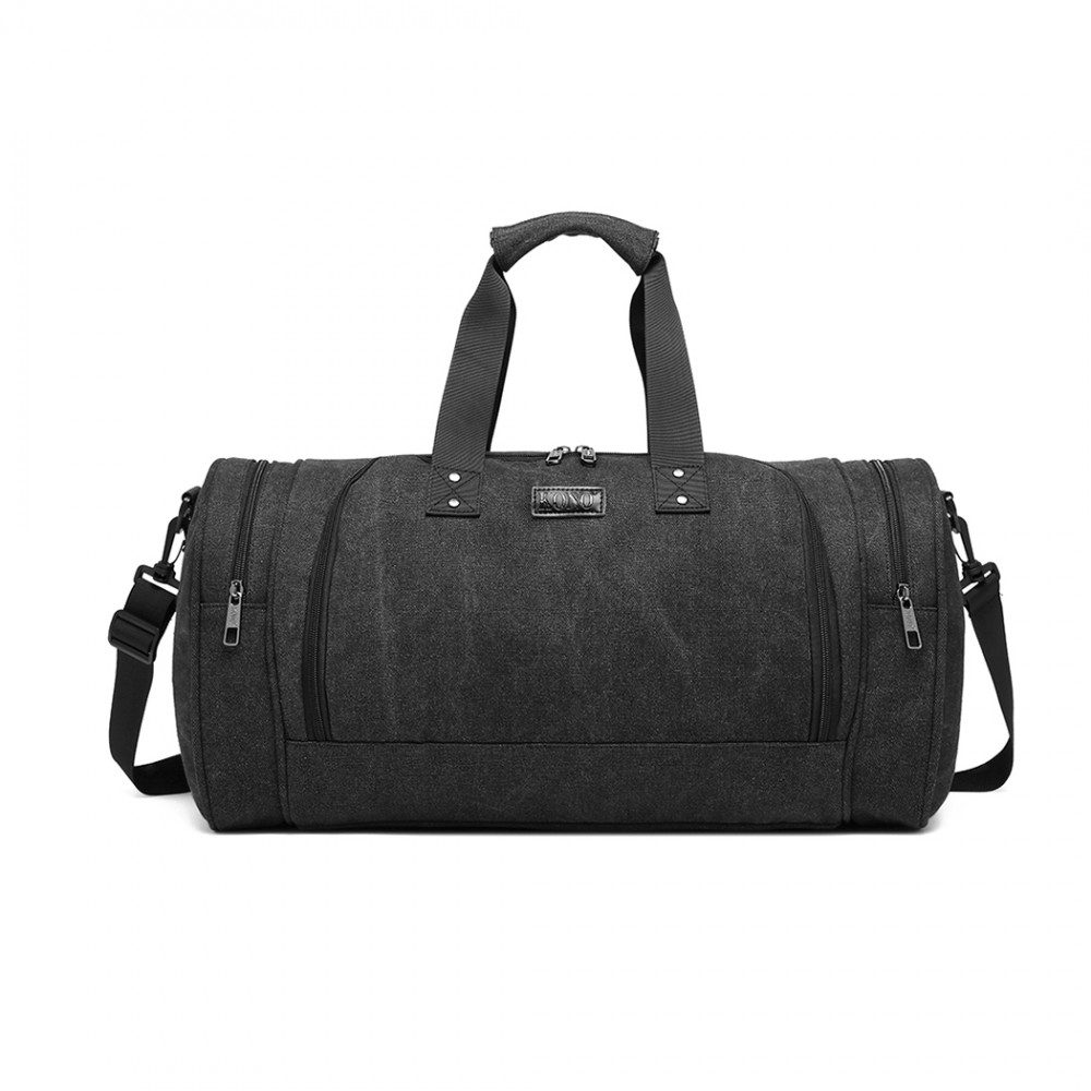 E-shop Pánska športová taška Kono Canvas Bagel - čierna