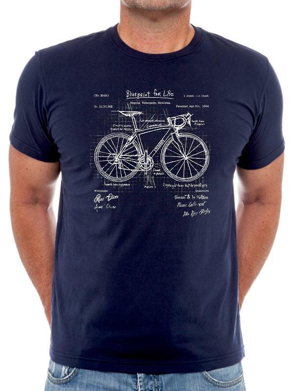 E-shop Cycology Tričko BluePrint Bike (Plány Bicyklu)