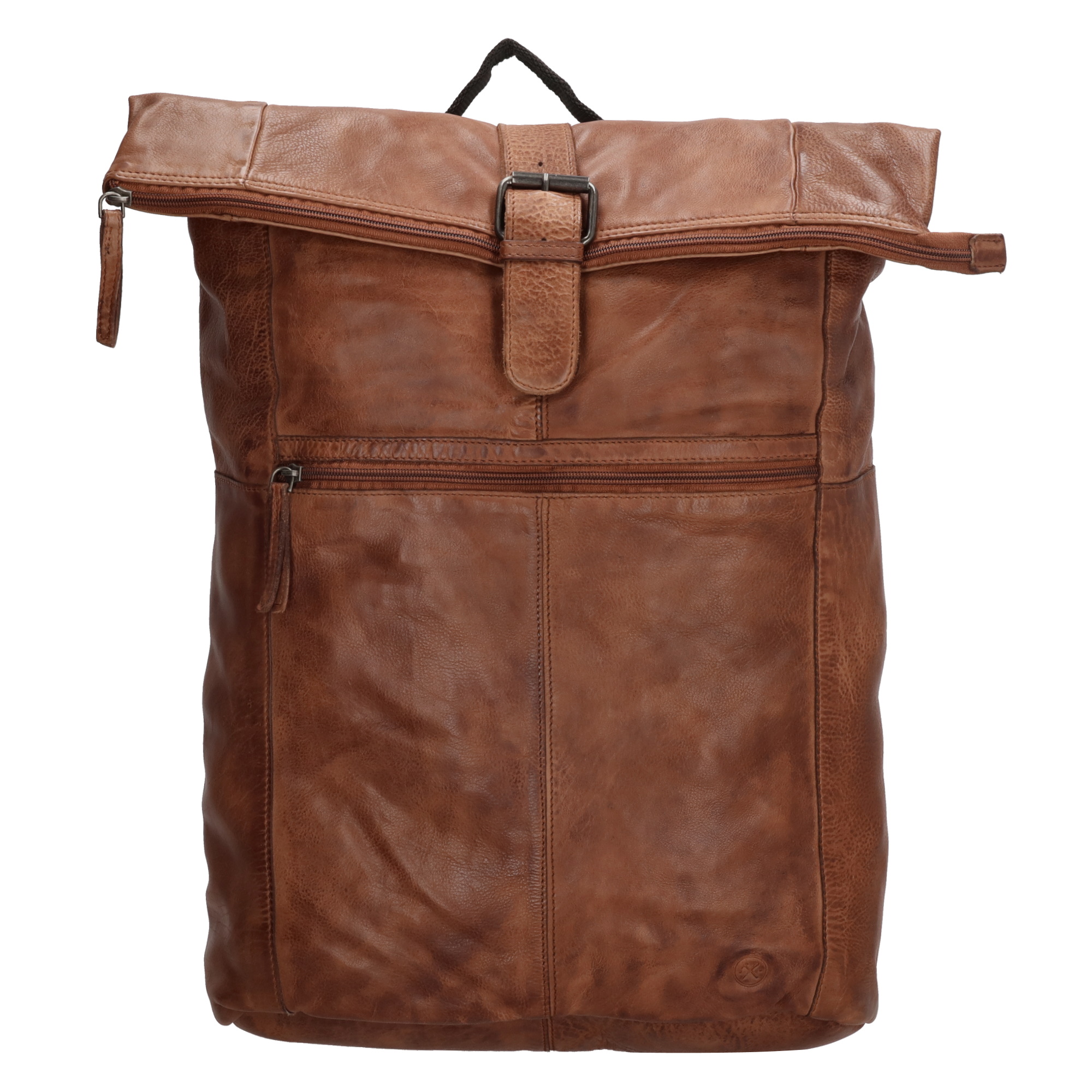 Hide & Stitches Batoh z pravej kože Old West Paint Rock na notebook 15,6