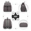 KONO unisex plátený batoh SAVIORA - 18L - šedý