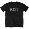 Kiss Unisex tričko: KISS - čierne s kamienkami