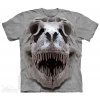 Pánske batikované tričko The Mountain - T-Rex Big Skull - sivé