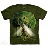 Pánske batikované tričko The Mountain - Yin Yang Tree - zelené