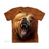 Detské batikované tričko - Grizzly Growl - hnedé