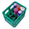 Originálny organizér na tužkové batérie AA - prepravka - zelená