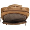 Hide & Stitches Idaho kožený unisex laptop batoh 15,6" - hnedý - 12L