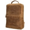 Hide & Stitches Idaho kožený unisex laptop batoh 15,6" - hnedý - 12L