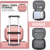 KONO Set 4 cestovných kufrov s horizontálnym dizajnom - ABS - nude - 10L/44L/66L/96L