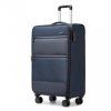 British Traveller Suitcase kufor s mäkkým povrchom a s priehradkou na notebook - navy - 40L