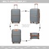 KONO British Traveller kabínová batožina polypropylén - sivá/hnedá - 36L