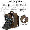 Univerzálny kabínový batoh KONO BPK 2531 - hnedý - 20L - 25x20x40 cm