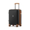 Cestovný kabínový kufor z polypropylénu Kono 41 L - čierno-hnedý