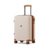 Cestovný kabínový kufor z polypropylénu Kono 41 L - béžovo-hnedý
