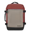 Vodoodpudivý kabínový batoh Enrico Benetti Bergen - vínovo-taupe - 25x20x40 cm