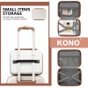 Kozmetický kufrík ABS+PC Kono - béžovo-hnedý - 11 L